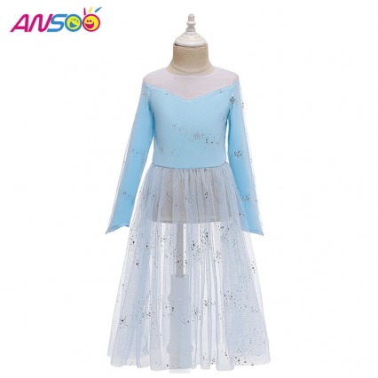 ANSOO Dress Up 2 Princess Elsa Anna Fashion Dress Costume Elsa 2 Movie 2 Dress For 2-13 Years Old Girls ANSOO Dress Up 2 Princess Elsa Anna Fashion Dress Costume Elsa 2 Movie 2 Dress For 2-13 Years Old Girls