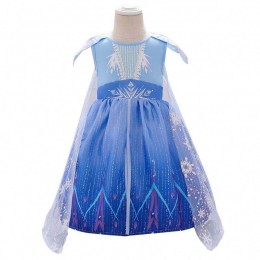 Baige Girls Summer Dress Newborn Baby Elsa 2 Blue Girl Party Dress BX1730