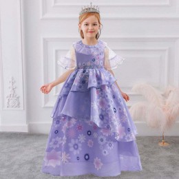 Baige Purple Isabella Mirabel Encanto Cosplay Costume Dress Girls Princess Dress MFMW001