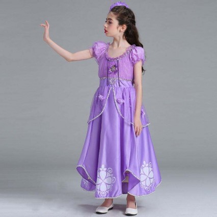 BAIGE Sophia Rapunzel Dress Lilac Girl Princess Dress Performance Halloween Princess Girl Cosplay costume BAIGE Sophia Rapunzel Dress Lilac Girl Princess Dress Performance Halloween Princess Girl Cosplay costume
