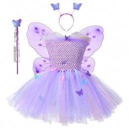 Christmas Kids Birthday Party Girls Gradient Mesh Tutu Butterfly Fairy Costume Kids HCMU-013