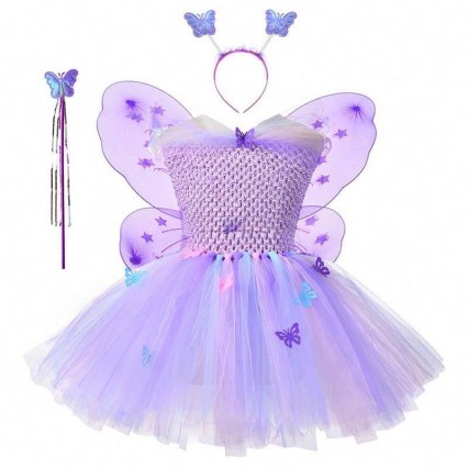 Christmas Kids Birthday Party Girls Gradient Mesh Tutu Butterfly Fairy Costume Kids HCMU-013 Christmas Kids Birthday Party Girls Gradient Mesh Tutu Butterfly Fairy Costume Kids HCMU-013