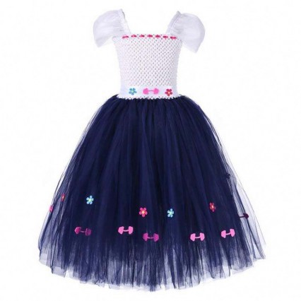 Halloween Clothes Kids Crochet Tulle Fluffy Flower Encanto Mirabel Tutu Dress HCIS-015 Halloween Clothes Kids Crochet Tulle Fluffy Flower Encanto Mirabel Tutu Dress HCIS-015