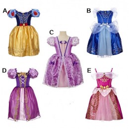 Kids Snow White Dress Belle Sofia Summer Fancy Princess Costume Children Halloween Birthday Party Dresses