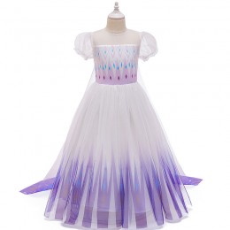 New Princess Anna Elsa 2 Dress For Kids Birthday Party Blue Dresses
