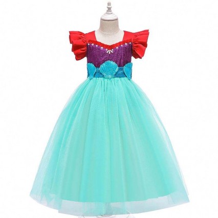 Baige 2021 New Models Short sleeve Children's Dress Mermaid Girl Cosplay Costume BX0627 Baige 2021 New Models Short sleeve Children's Dress Mermaid Girl Cosplay Costume BX0627