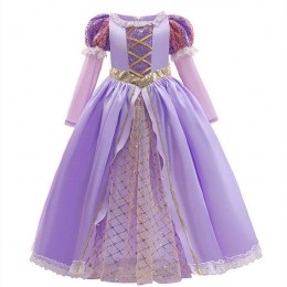 Baige Amazon Hot Sale Kids Dresses Cosplay Costumes Halloween Sophia Rapunzel Dress Princess Long Party Dress