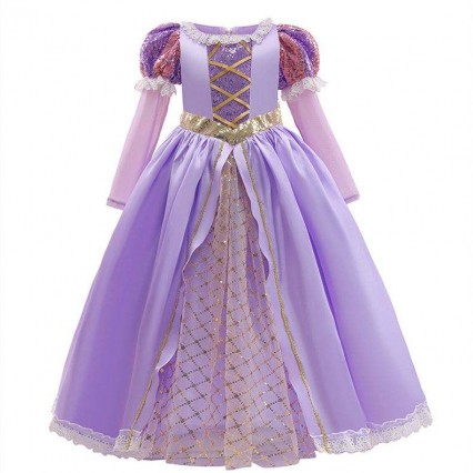 Baige Amazon Hot Sale Kids Dresses Cosplay Costumes Halloween Sophia Rapunzel Dress Princess Long Party Dress Baige Amazon Hot Sale Kids Dresses Cosplay Costumes Halloween Sophia Rapunzel Dress Princess Long Party Dress