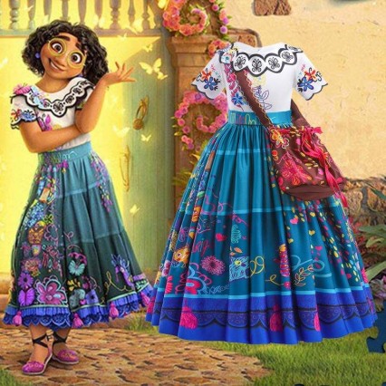 Baige Encanto Mirabel Cosplay Costume Tv&Movie Kids Fancy Carnival Easter Princess Dress MFMW002 Baige Encanto Mirabel Cosplay Costume Tv&Movie Kids Fancy Carnival Easter Princess Dress MFMW002