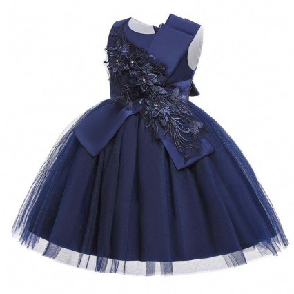 Baige Flower Girls Cute Sleeveless Kids Party Dress Big Bow Floral Wedding Birthday Princess Dress Baige Flower Girls Cute Sleeveless Kids Party Dress Big Bow Floral Wedding Birthday Princess Dress