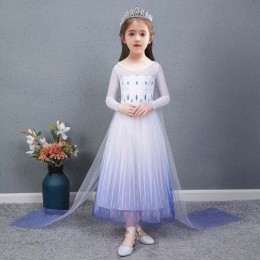 Baige Girls Costume Elsa Elsa Anna Fashion Girl Costume Anna White Long princess Dresses Girls Party Dress