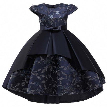 Baige High quality kids long garment girls party dresses short sleeve dress frock design for baby girl Baige High quality kids long garment girls party dresses short sleeve dress frock design for baby girl