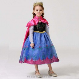 BAIGE Hot Sale Beautiful Children Dress Anna Princess Cosplay Costume Princess Costume
