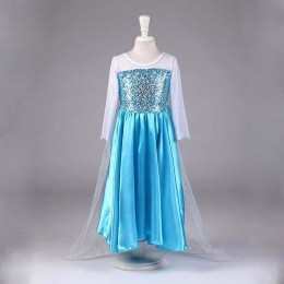 BAIGE New Snow Frock Girls Dresses Accessories Cosplay Costume Elsa Dress Princess Party Dress