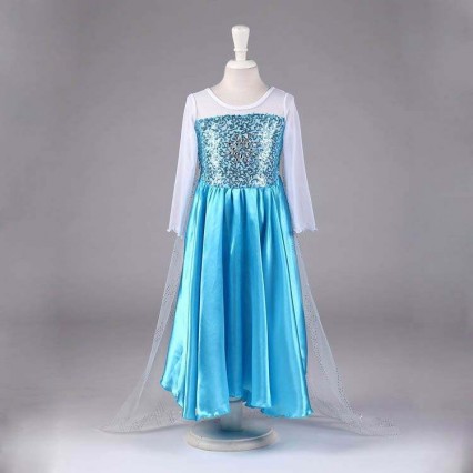 BAIGE New Snow Frock Girls Dresses Accessories Cosplay Costume Elsa Dress Princess Party Dress BAIGE New Snow Frock Girls Dresses Accessories Cosplay Costume Elsa Dress Princess Party Dress