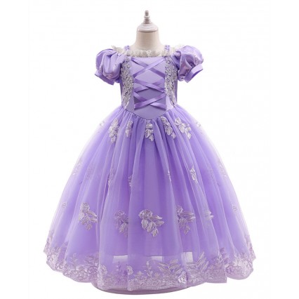 BAIGE New Style Snow White Sofiya Princess Dress Short Sleeves Halloween Party Dress For Girls