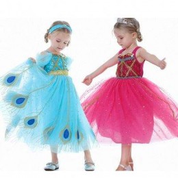 BAIGE NewJasmine Princess Dress Halloween Cosplay Costume Kids Party Dress BX8140
