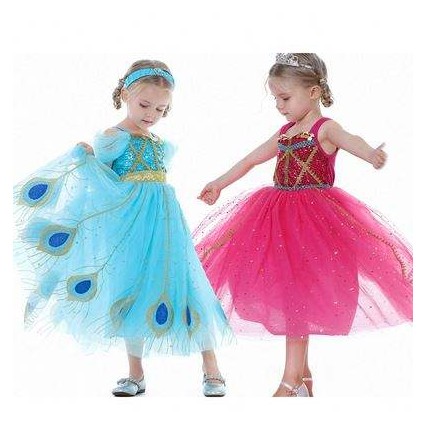 BAIGE NewJasmine Princess Dress Halloween Cosplay Costume Kids Party Dress BX8140