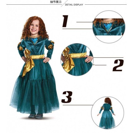 Girl Cosplay Princess Dress Little Adventures Medieval Princess Dress Up Costume merida costume for girls Girl Cosplay Princess Dress Little Adventures Medieval Princess Dress Up Costume merida costume for girls