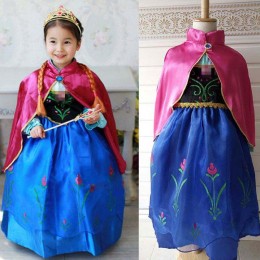 Girls Elsa Anna Dress Cartoon Cosplay Snow Queen Princess Dresses Elsa Toddler Children Clothing Dresses for girls