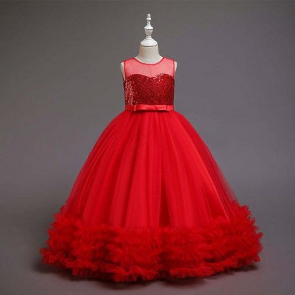 Girls Party Prom Clothing Flower Girls Princess Wedding Ball Gown Evening Dresses
