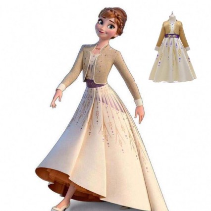 Movie 2 Princess Elsa And Anna Baby Girls Cosplay Dress BX1662 Movie 2 Princess Elsa And Anna Baby Girls Cosplay Dress BX1662