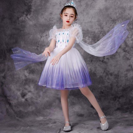 New Girl Elsa 2 Aisha White Dress Kids Princess Girls Halloween Princess Dress Tutu Summer Wedding Birthday Party dress New Girl Elsa 2 Aisha White Dress Kids Princess Girls Halloween Princess Dress Tutu Summer Wedding Birthday Party dress