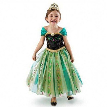 Performance costume Princess Anna Dress Children's Wear Dress Princess Anna Dress Performance costume Princess Anna Dress Children's Wear Dress Princess Anna Dress