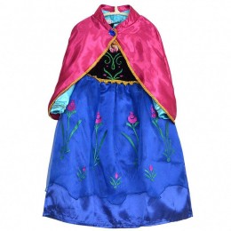 Wholesale Kids Clothing clothes kids elsa girls dress long sleeves with cape BXDCPF
