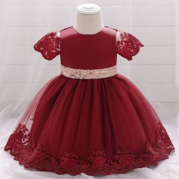 2022 Ceremony Infant 1st Birthday Dress For Baby Girl Clothes Sequin Princess Dresses Party Baptism Clothing 0 1 2 Year