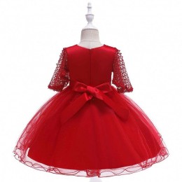BAIGE Birthday Cute Lovely Girls Party Dress Christmas Baby Lace Flower Kids Boutique L5115
