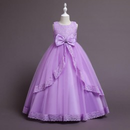 Elegant Princess Dress Kids Flower Dresses For Girls Vintage Children Dresses for Christmas Party Ball Gown