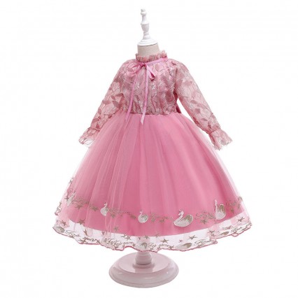 European Style Children Clothing Girl Wedding Dress Kids Lovely Birthday Party Tutu Dresses For Flower Girls Ball Gown Dress