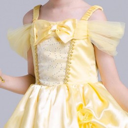 Girl Belle Princess Dress Kids Beauty and The Beast Costume Girl Baby Christmas Princess Birthday Party Fancy Dress 2-10 Years