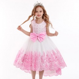 Girl Princess Dress Kids Formal Evening Wedding Party Costume For Girls Children Gown Tulle Flower Summer Dresses