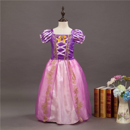 Girls Rapunzel Princess Cosplay Dresses Party Gift Mesh Ball Gown Birthday Movie Costume Girls Rapunzel Princess Cosplay Dresses Party Gift Mesh Ball Gown Birthday Movie Costume