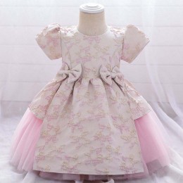 Meiqii 0-6Years Satin Tulle Kids Flower Party Wear Child Newborn Mini Princess Dress Girl Baptsim Clothing L1975XZ