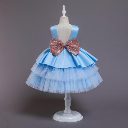 Summer Sequin Big Bow Baby Girl Dress 1st Birthday Party Wedding Dress For Girl Princess Evening Dresses Kid Cloth Summer Sequin Big Bow Baby Girl Dress 1st Birthday Party Wedding Dress For Girl Princess Evening Dresses Kid Cloth