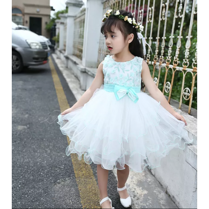 White 3d Flower Lace Dress Age for 3 - 9 yrs Little Girls Christmas Dress New Autumn Winter Kids Evening Gowns Girls Frocks White 3d Flower Lace Dress Age for 3 - 9 yrs Little Girls Christmas Dress New Autumn Winter Kids Evening Gowns Girls Frocks