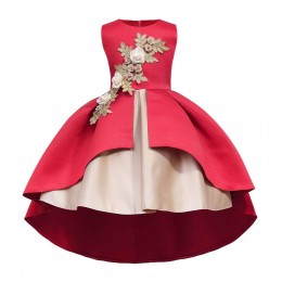Wholesale Sleeveless Princess Dresses Bow Lace Princess Cake Clothes For Kids Children Flower Girl Dresses