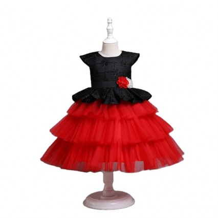Children's Mesh Princess Dress Cake Tutu Skirt for Birthday Piano Performance Party Children's Mesh Princess Dress Cake Tutu Skirt for Birthday Piano Performance Party