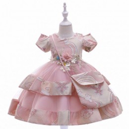 BAIGE Amazon Hot Sale New Wedding Event Frock Birthday Ceremony Girl Party Dress Kids 3-8Years Old Girl Fancy Dresses L5212