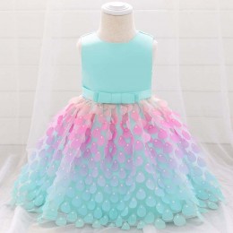 BAIGE Amazon Top Sale Mermaid Sequin Baby Dress Princess Girls Party Birthday Dresses one piece girls party dresses