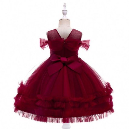 BAIGE Beautiful Flower Applique Girl Princess Birthday Dresses Kids Baby Christmas Party Wedding Dress BAIGE Beautiful Flower Applique Girl Princess Birthday Dresses Kids Baby Christmas Party Wedding Dress