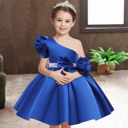 BAIGE Flower Sequin Girls Summer Dresses Party Birthday Girl Dresses Trading Kids Clothes L0821