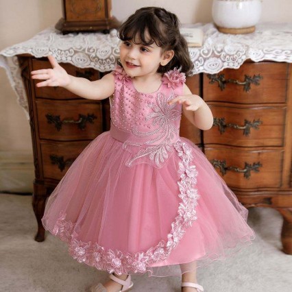 BAIGE Latest girls dresses infant clothing Tulle flower Dress for Girl Party Evening Dress N2111 BAIGE Latest girls dresses infant clothing Tulle flower Dress for Girl Party Evening Dress N2111