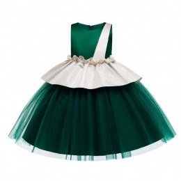 BAIGE Layered Dress Green color wedding dresses for kids children flowers dress
