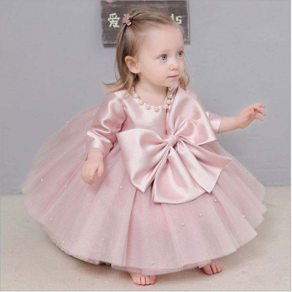 BAIGE New Baby One-year-old dress Princess Dress Baby Hundred-day Big Bow Thickened Children's dress DZ008 BAIGE New Baby One-year-old dress Princess Dress Baby Hundred-day Big Bow Thickened Children's dress DZ008