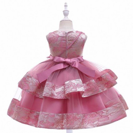 Baige New Design Flower Girl Party Dress With Mini Bag Satin Birthday Wedding Princess Dress L5216 Baige New Design Flower Girl Party Dress With Mini Bag Satin Birthday Wedding Princess Dress L5216