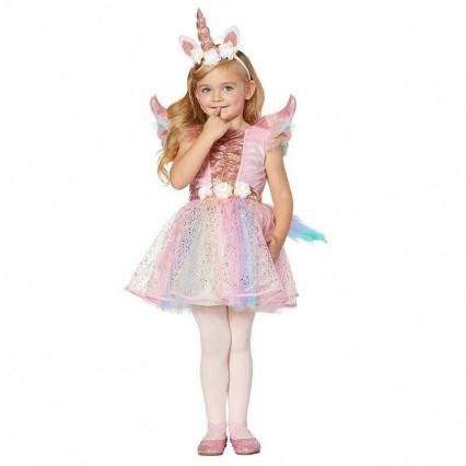 BAIGE Short Sleeve Shiny Sequins Tulle skirt with free headband and Wing baby girl Halloween Costume Unicorn dress BAIGE Short Sleeve Shiny Sequins Tulle skirt with free headband and Wing baby girl Halloween Costume Unicorn dress